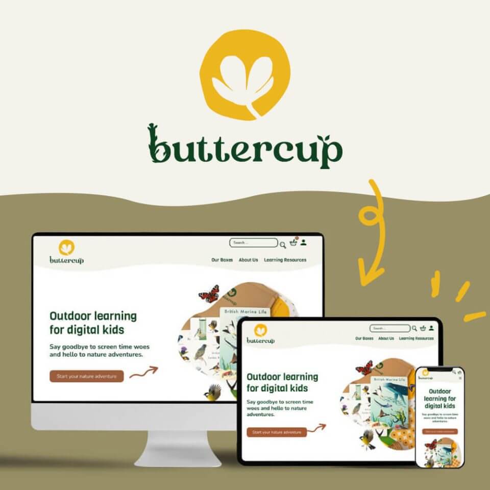 buttercup rebrand for identity and website