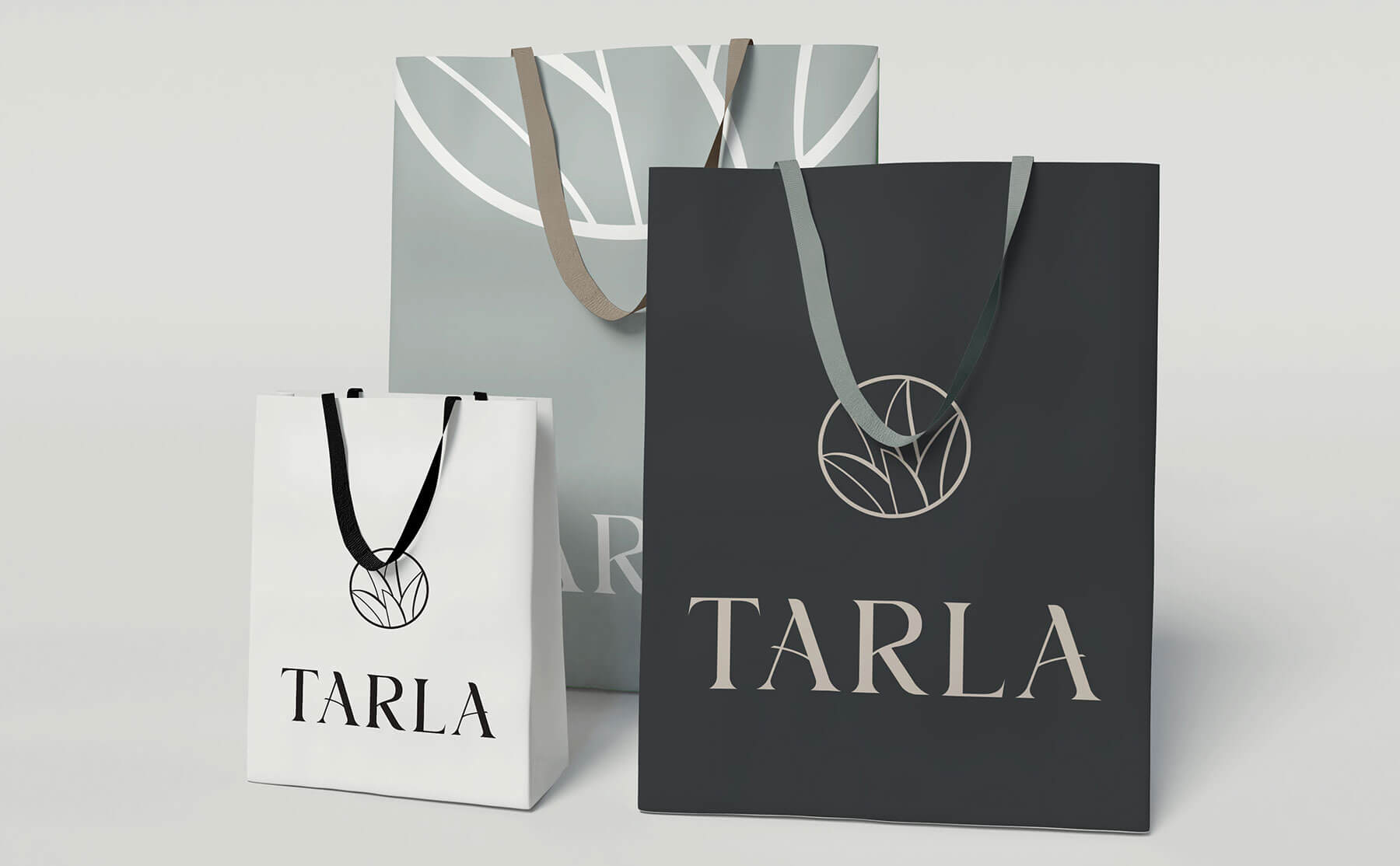 3 designed shopping bags for a vegan handbag fashion brand