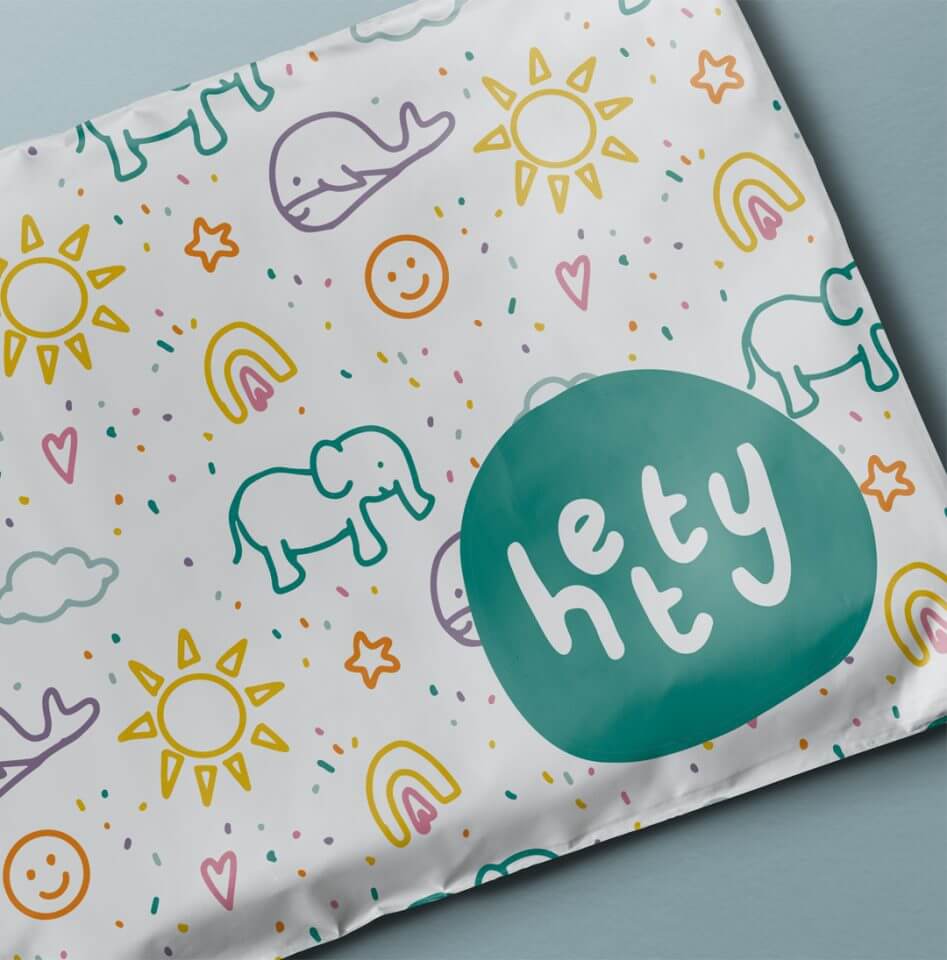 mailer bag design for kids fashion brand