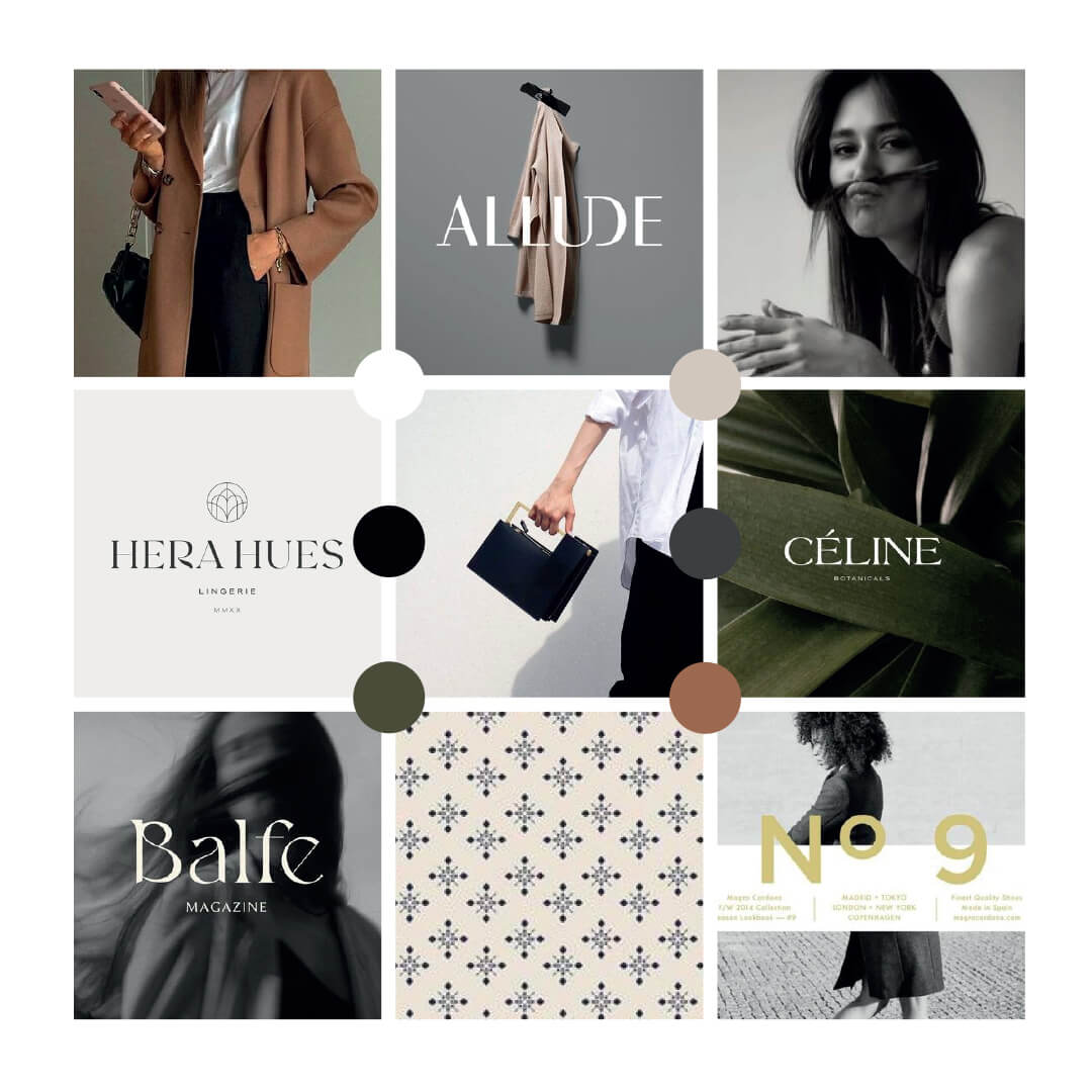 moodboard for luxury fashion brand